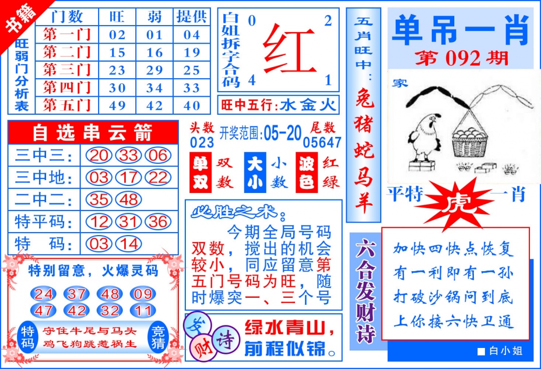 092期澳门单吊一肖[图]